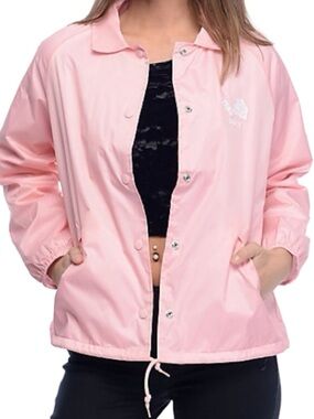 OBEY Propaganda Light Pink Snap Front Lined Windbreaker Size XS